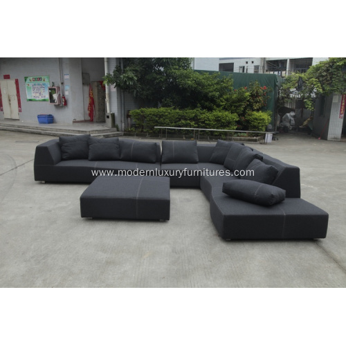 BEB Italian grand bend-sofa in fabric